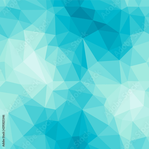 Light blue faceted vector texture. Triangular seamless pattern. Geometric abstract background.