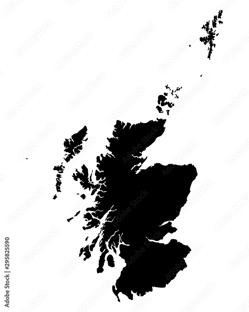 Fototapeta premium Karte von Schottland
