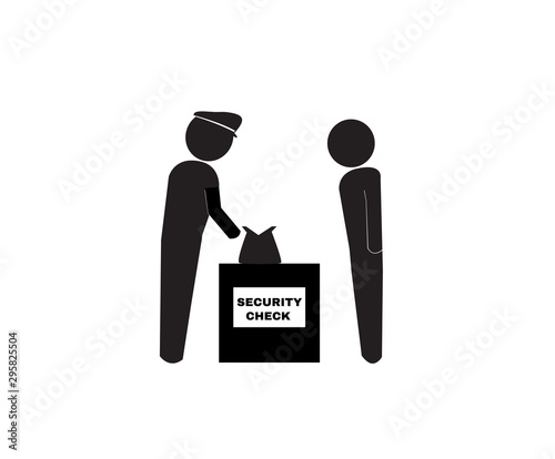 Security bag check point sign, vector illustration.