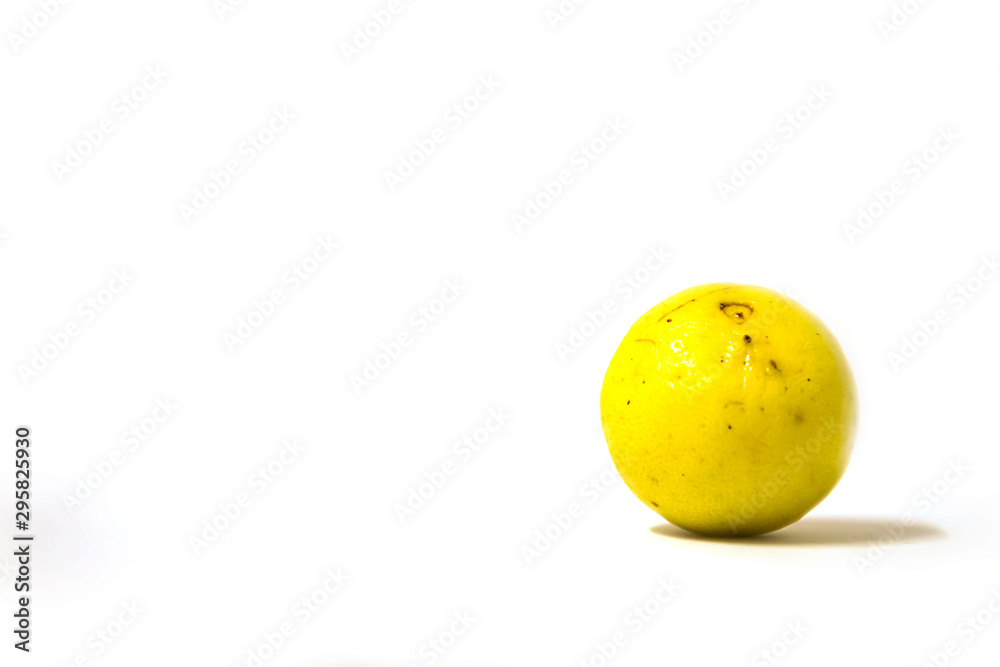 tainted lemon on a white background tainted lemon on a white background