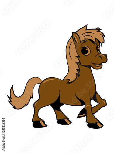 Pony Pferd spass M  dchen s  ss lieb springen spielen freuen frech l  cheln 3c