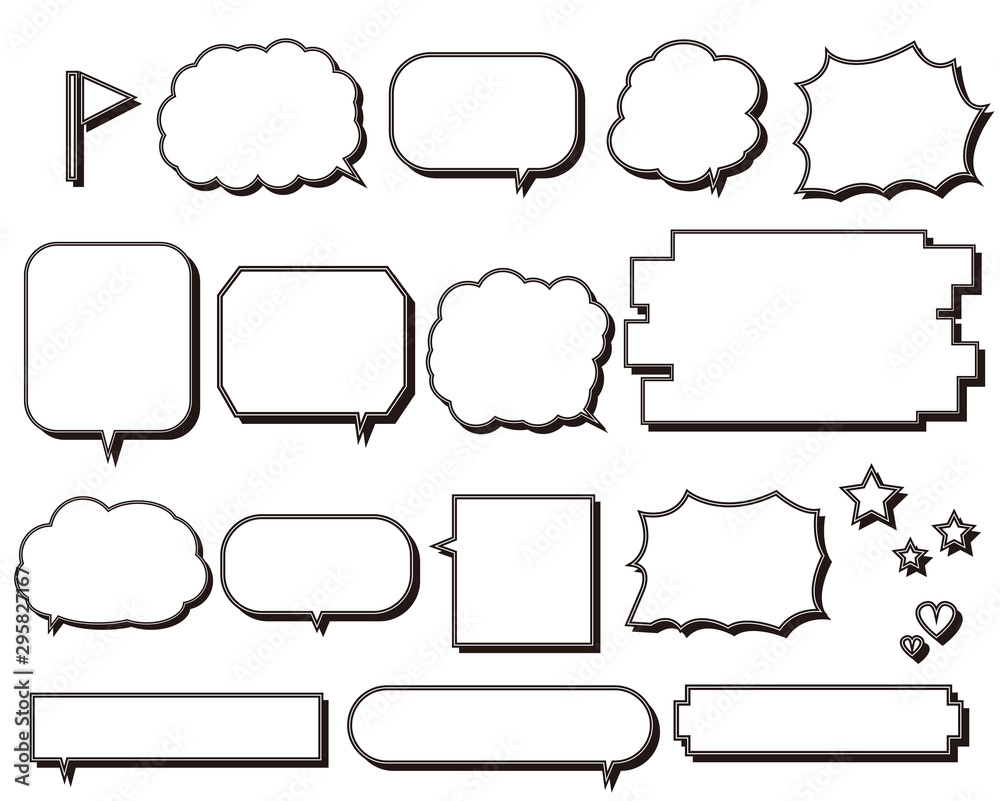Fototapeta premium ふきだし ベクター セリフ 見出し