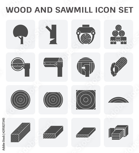Wood sawmill icon