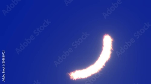 3D rendering on chroma key background of fiery circle.