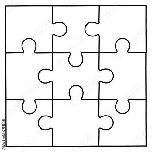 Puzzle template vector background