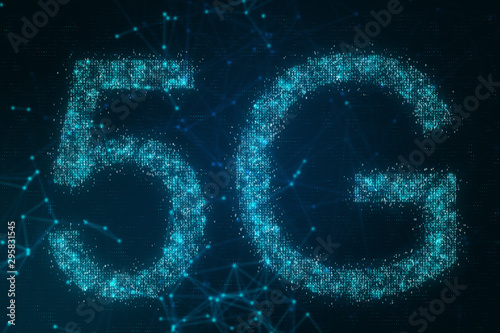 Glowing 5G background