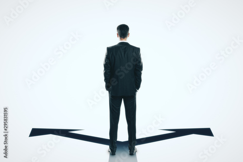 Different direction and choice concept