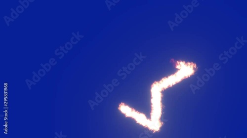 3D rendering on chroma key background of a flames star