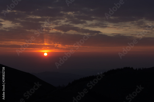 The Carpathians Rarau Mountains Romania landscape springtime clouds sunrise beautiful view 