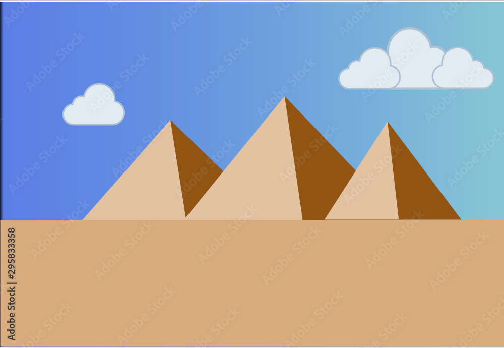 pyramid landscape.vector illustration 