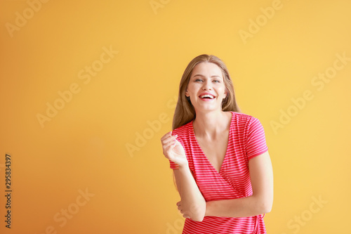Portrait of beautiful woman...