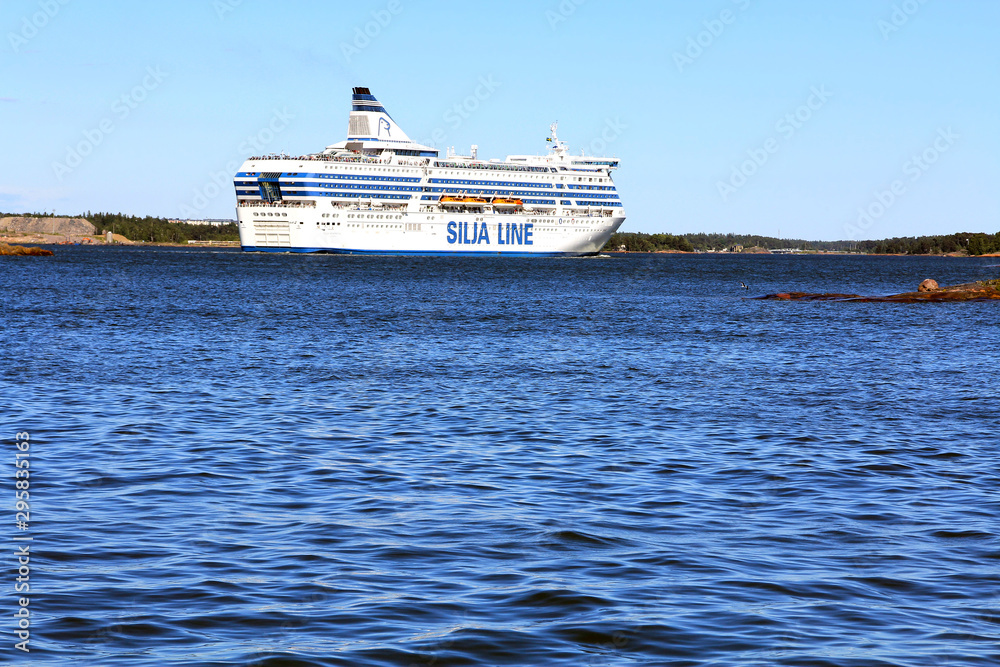 Silja Symphony Cruise Ferry and Blue Sea. Illustrative Editorial content.  Stock Photo | Adobe Stock