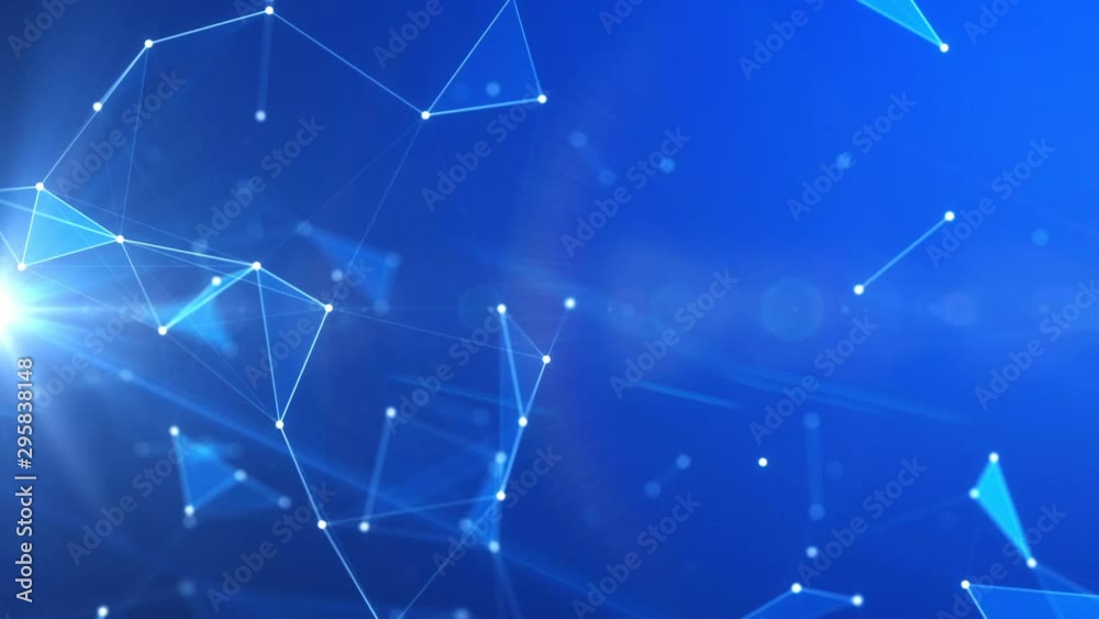 blue tech particles background business