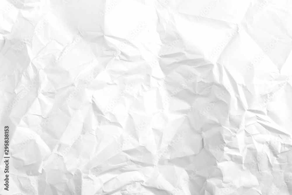 Obraz premium Crumpled paper white texture