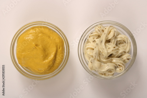 Mustard and tartar sauce