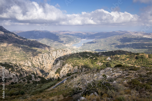 Mountains on the island of Crete on a clear sunny summer day. photo