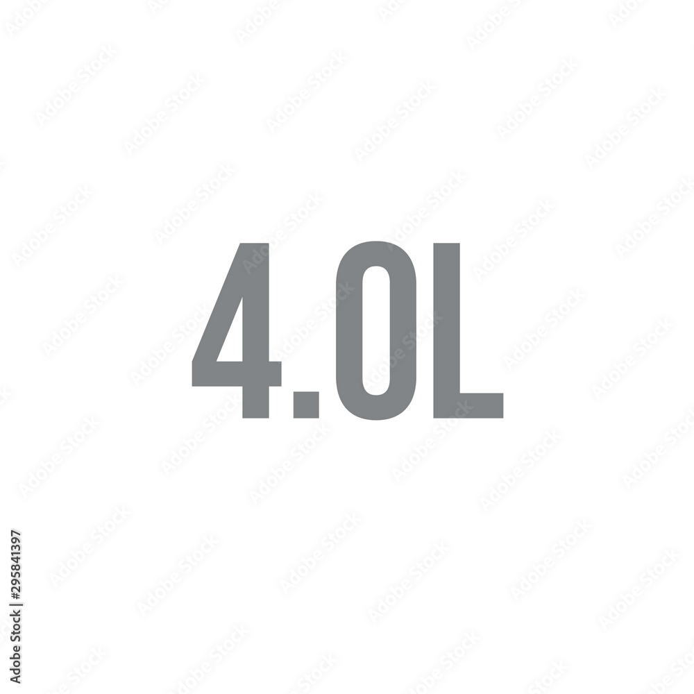 4 Liters l sign (l-mark) estimated volumes milliliters (ml) Vect 4 Liters l sign (l-mark) estimated volumes milliliters (ml) Vect