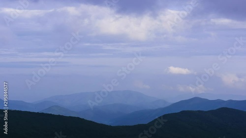 Time lapse Beautiful views of mountain and sky landscape at YeongCheon in South Korea photo