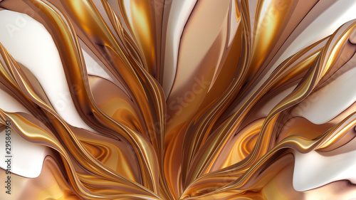 Bright background with a volumetric pattern and print. 3d illustration, 3d re...