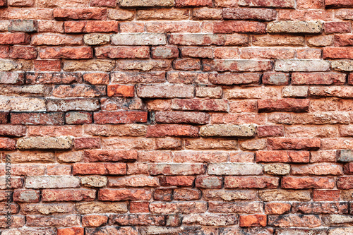 Grunge brick wall background with aging texture