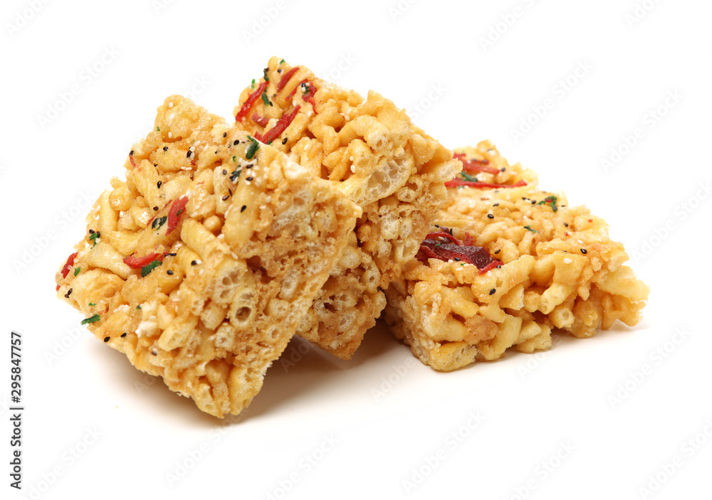 Chinese cuisine - Shaqima on white background Chinese cuisine - Shaqima on white background
