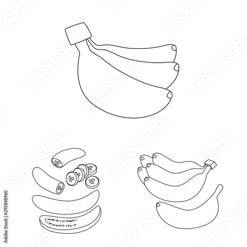 Vector design of organic and potassium sign. Set of organic and diet stock symbol for web.