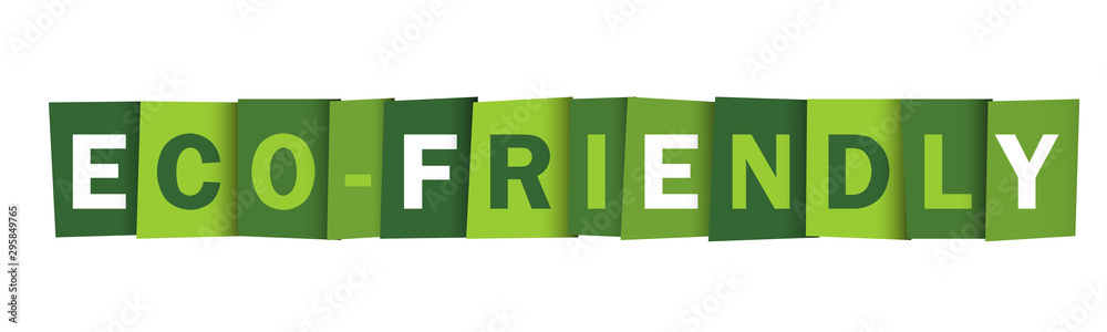 ECO-FRIENDLY green vector typography banner ECO-FRIENDLY green vector typography banner