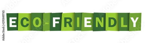 ECO-FRIENDLY green vector typography banner