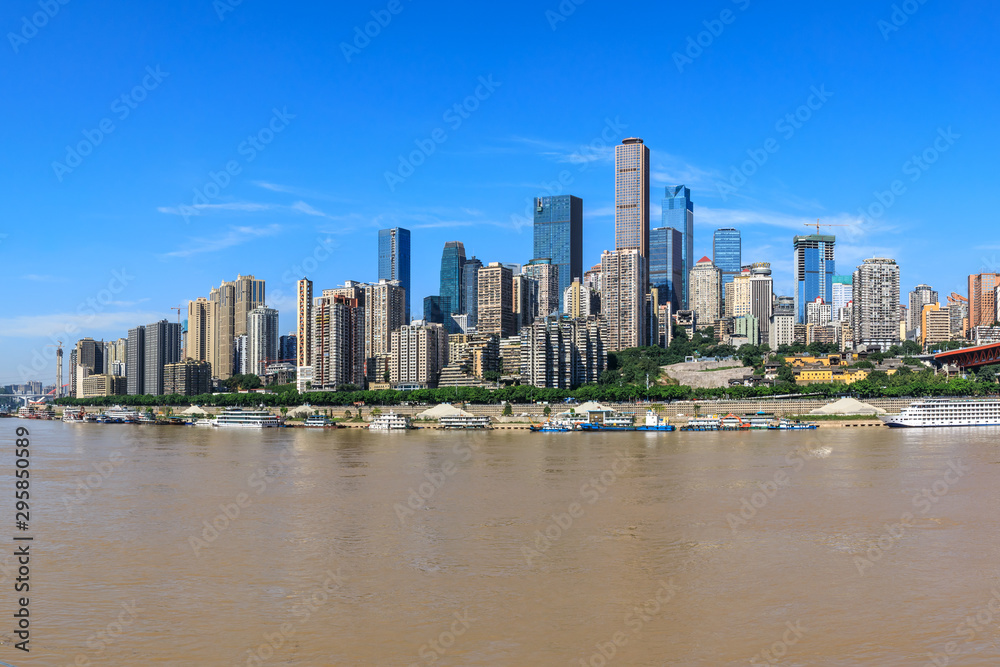 Obraz premium Nowoczesna panorama metropolii, Chongqing, Chiny.