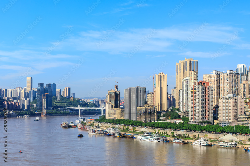 Modern metropolis skyline with buildings in Chongqing,China.