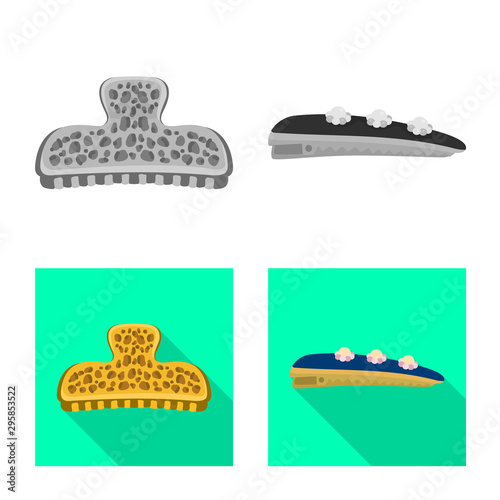 Vector illustration of beauty and fashion symbol. Set of beauty and female vector icon for stock.