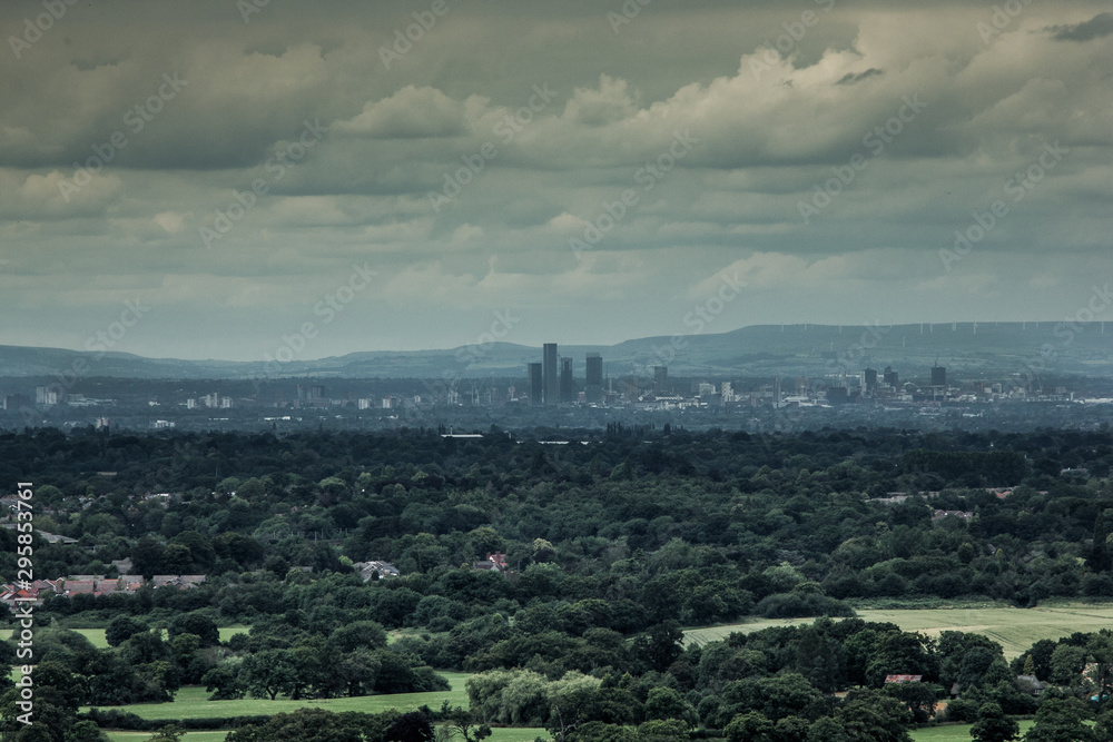 View over Manchester from Alderley Edge