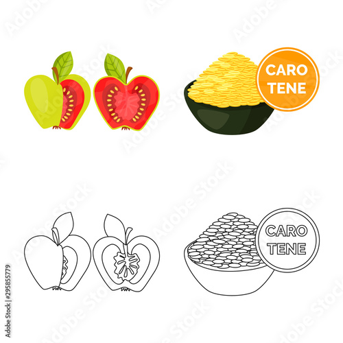Vector design of test and synthetic logo. Set of test and laboratory stock symbol for web.