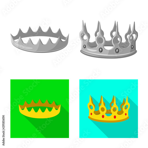 Vector design of medieval and nobility symbol. Set of medieval and monarchy stock symbol for web.