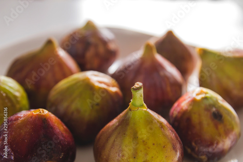 Fresh figs on a dish photo