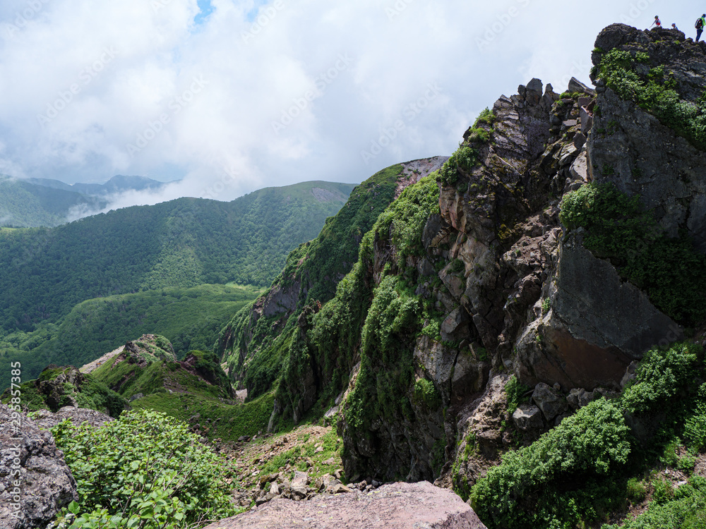 日光白根山の登山道 日光白根山の登山道