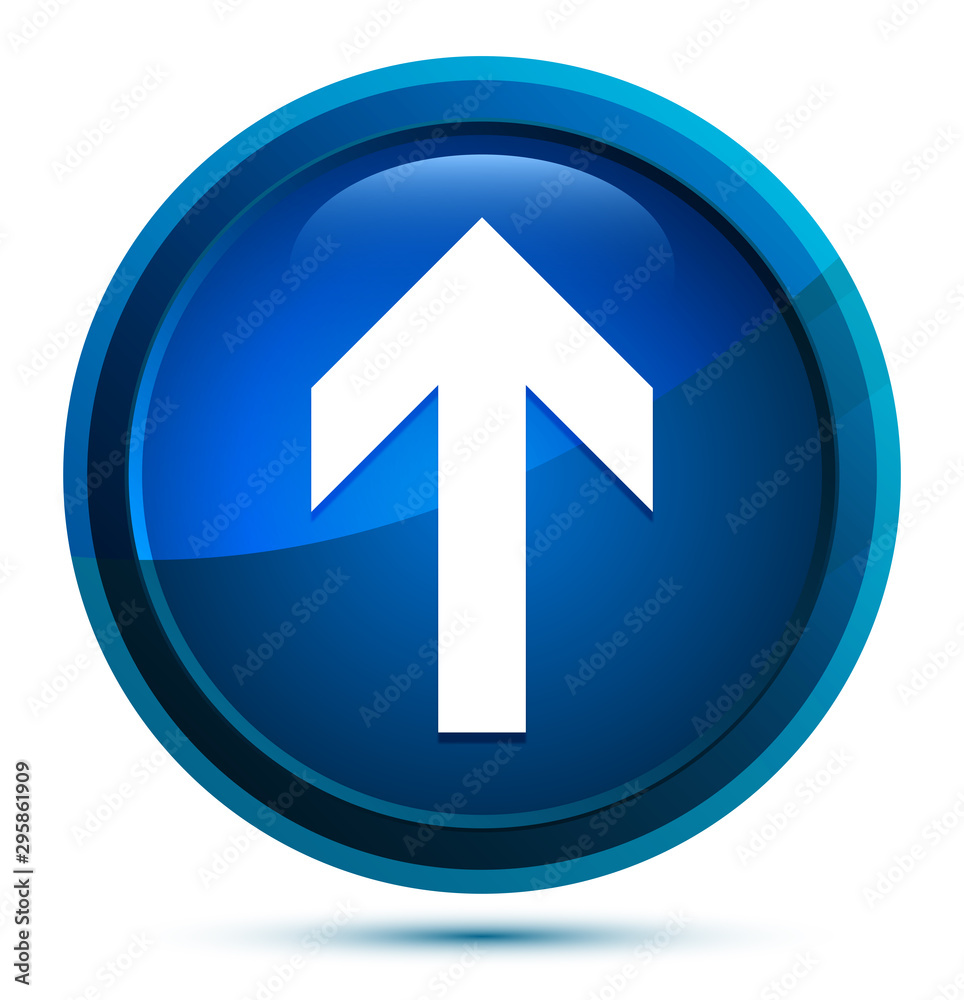 Up arrow icon elegant blue round button illustration Up arrow icon elegant blue round button illustration