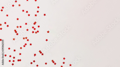 Red stars with copy space
