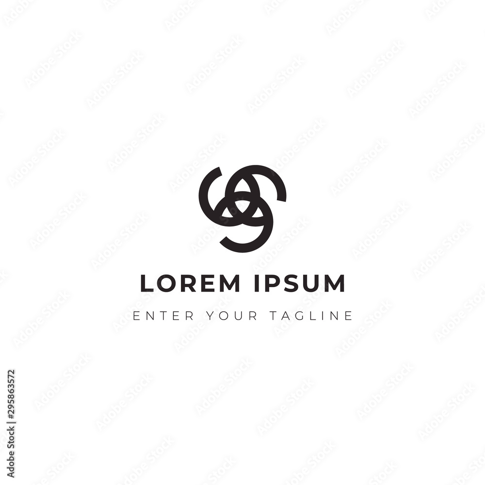 Abstract Logo Circle Design, Monogram Icon Simple, Vector Stock Eps 10. Abstract Logo Circle Design, Monogram Icon Simple, Vector Stock Eps 10.