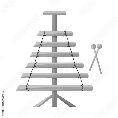 Vector illustration of musical and vietnam icon. Set of musical and instrument stock vector illustration.