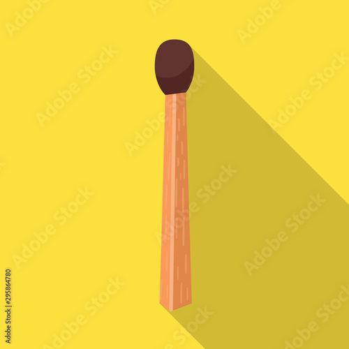 Vector design of matchstick and household sign. Web element of matchstick and small stock symbol for web.