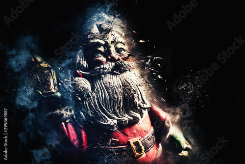 magic Santa Claus on black background © UMB-O