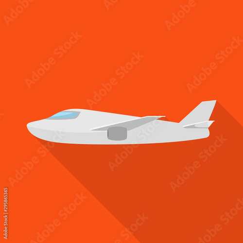 Vector design of plane and white symbol. Collection of plane and wing stock vector illustration.