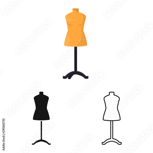 Vector design of dummy and female icon. Web element of dummy and rack stock symbol for web.