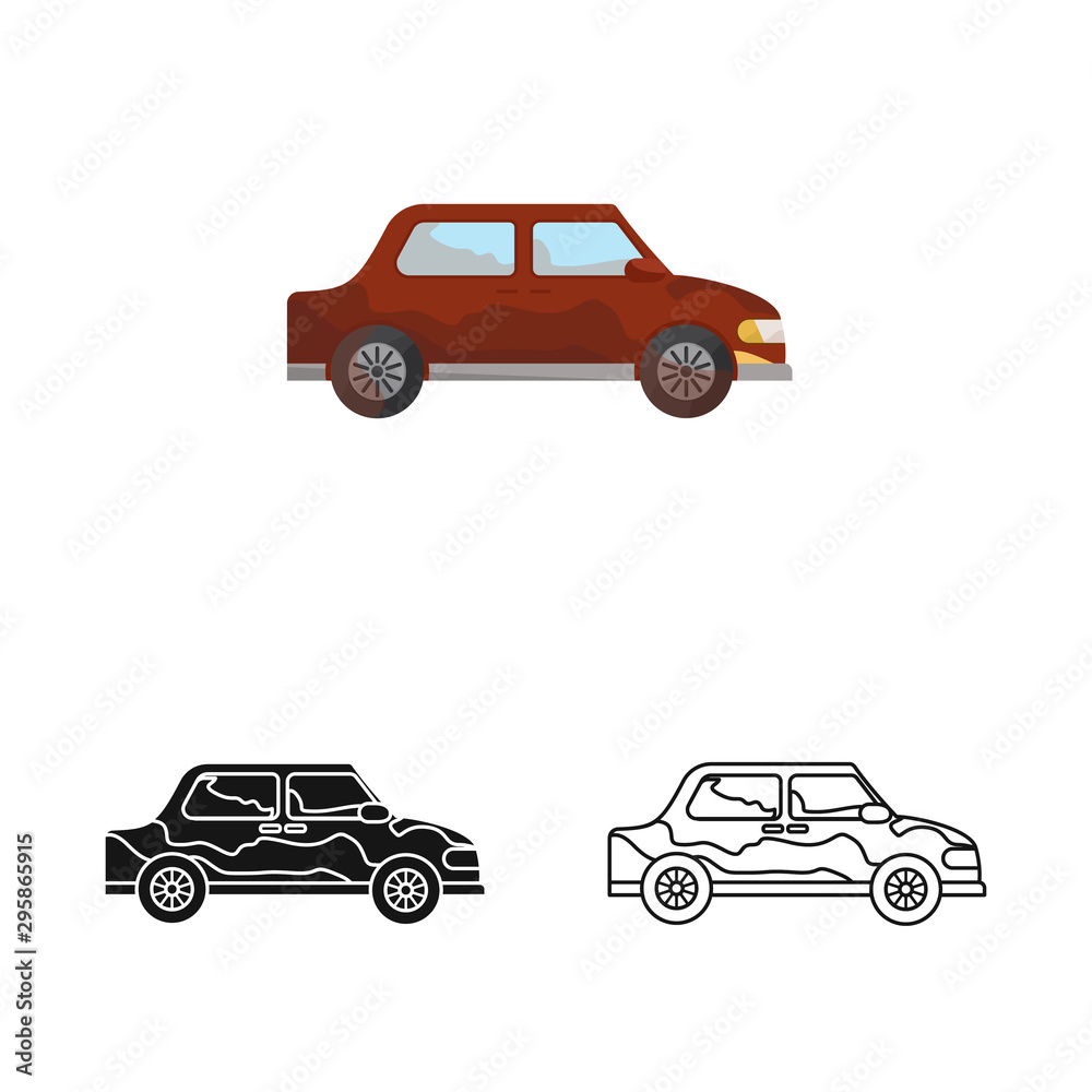 Isolated object of car and vehicle sign. Collection of car and clean stock symbol for web. Isolated object of car and vehicle sign. Collection of car and clean stock symbol for web.