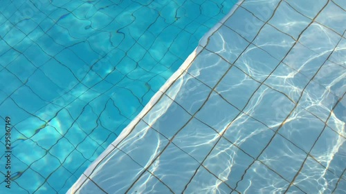 Clean water in the swimming pool