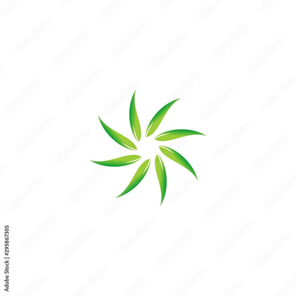 abstract circle leaf logo template abstract circle leaf logo template