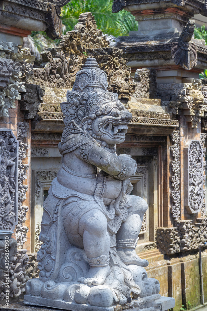 Indonesia - old hindu architecture on Bali island.Traditional statues.