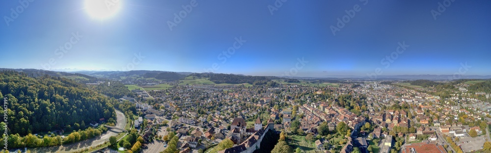 Panorama von Burgdorf im Kanton Bern, Schweiz