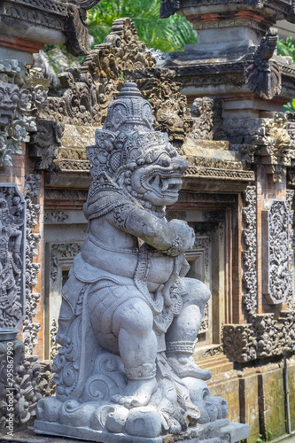 Indonesia - old hindu architecture on Bali island.Traditional statues.